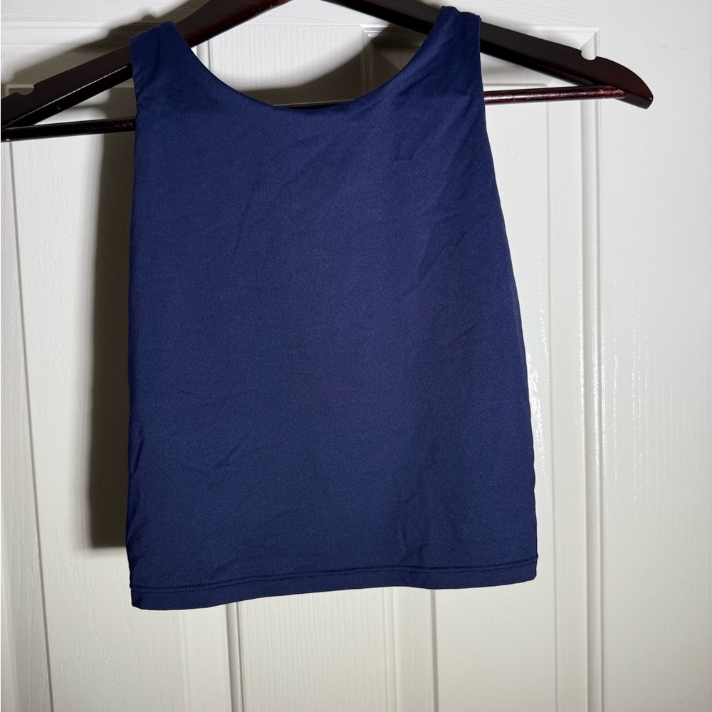 Athlete Women's Navy Blue Crop Active Top